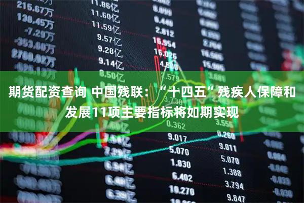 期货配资查询 中国残联：“十四五”残疾人保障和发展11项主要指标将如期实现